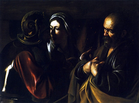  Caravaggio The Denial of St. Peter - Hand Painted Oil Painting