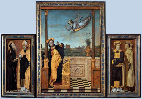 Carlo Braccesco Triptych - Hand Painted Oil Painting