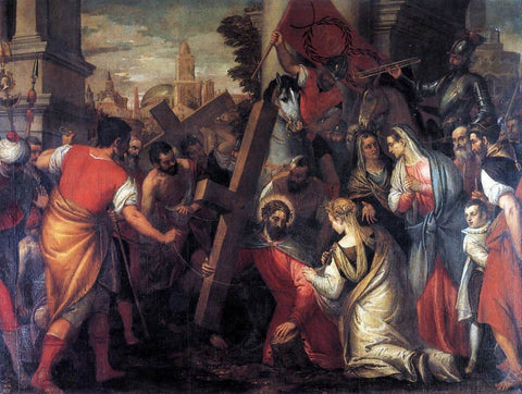  Carlo Caliari Jesus Meeting Veronica - Hand Painted Oil Painting