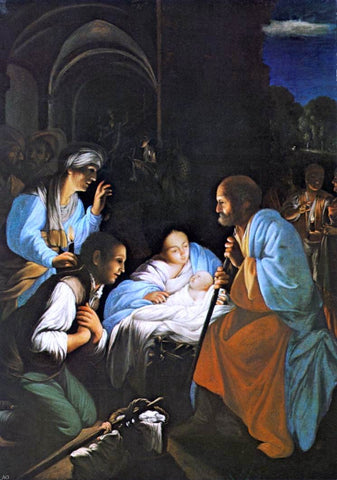  Carlo Saraceni The Birth of Christ - Hand Painted Oil Painting