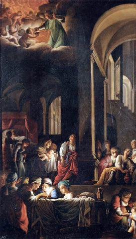  Carlo Saraceni The Birth of the Virgin - Hand Painted Oil Painting