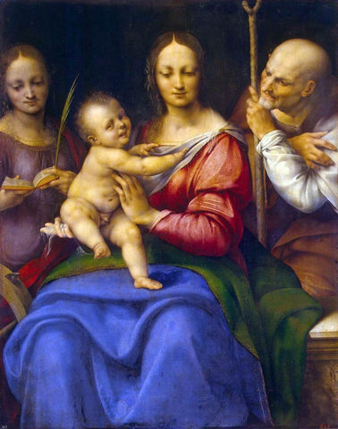  Cesare Da Sesto Holy Family with St Catherine - Hand Painted Oil Painting