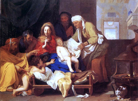  Charles Le Brun Holy Family with the Adoration of the Child - Hand Painted Oil Painting