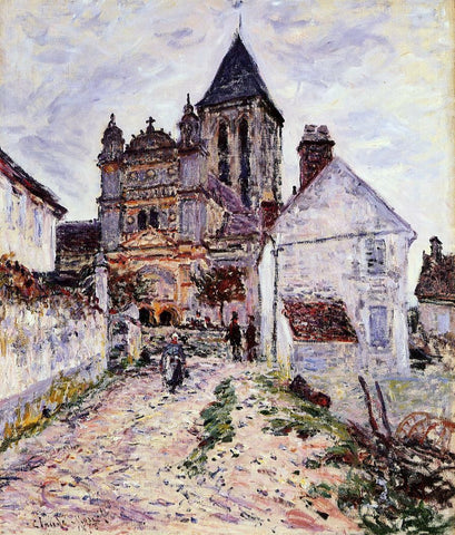  Claude Oscar Monet The Church at Vetheuil - Hand Painted Oil Painting