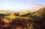  Clement Pujol De Guastavino The Temple of Segesta with the Artist Sketching - Hand Painted Oil Painting