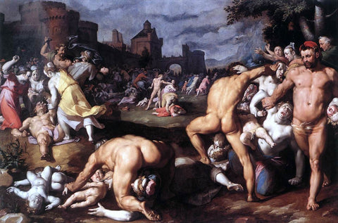  Cornelis Van Haarlem Massacre of the Innocents - Hand Painted Oil Painting
