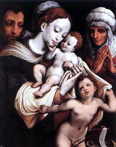  Cornelis Van Cleve Holy Family - Hand Painted Oil Painting