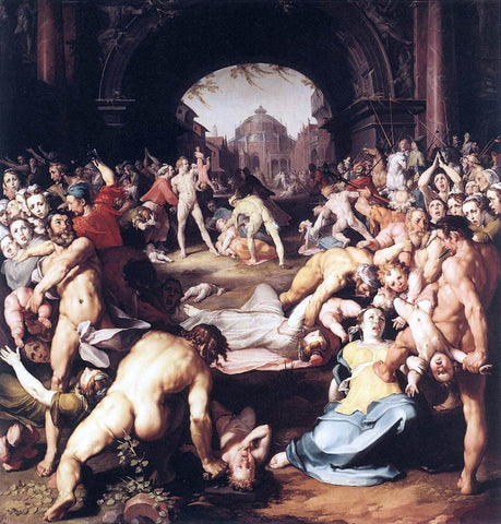  Cornelis Van Haarlem Massacre of the Innocents - Hand Painted Oil Painting
