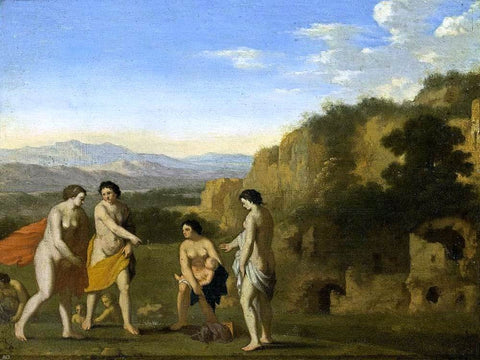  Cornelis Van Poelenburgh The Finding of Moses - Hand Painted Oil Painting