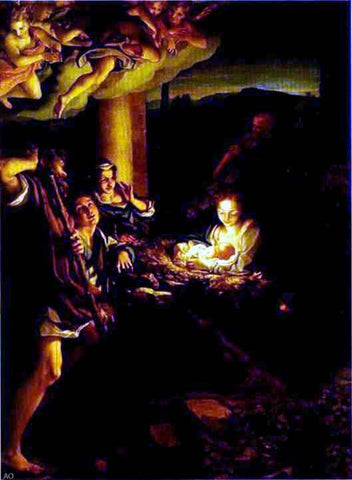  Correggio Adoration of the Shepherds (The Holy Night) - Hand Painted Oil Painting