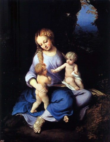  Correggio Madonna and Child with the Young Saint John - Hand Painted Oil Painting