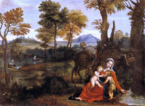  Domenichino The Rest on the Flight into Egypt - Hand Painted Oil Painting