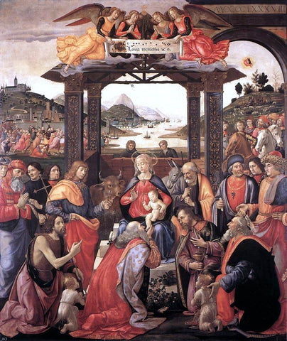  Domenico Ghirlandaio Adoration of the Magi - Hand Painted Oil Painting
