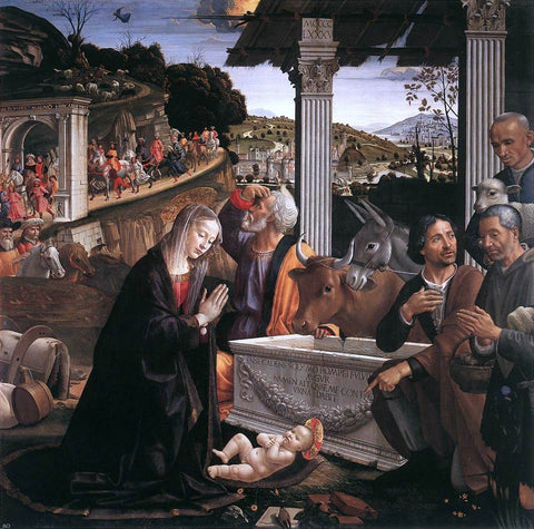  Domenico Ghirlandaio Adoration of the Shepherds - Hand Painted Oil Painting