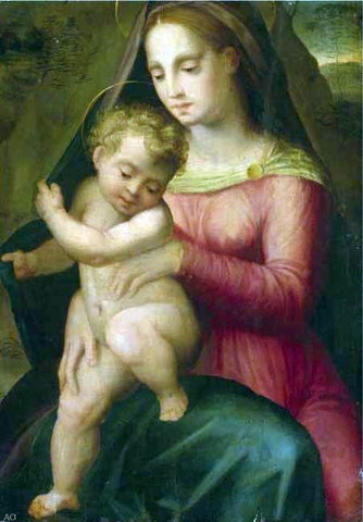  Domenico Puligo Madonna and Child - Hand Painted Oil Painting