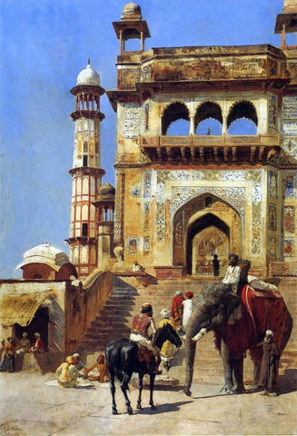  Edwin Lord Weeks Before a Mosque - Hand Painted Oil Painting