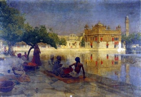  Edwin Lord Weeks The Golden Temple, Amritsar - Hand Painted Oil Painting