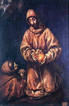  El Greco St Francis and Brother Rufus - Hand Painted Oil Painting