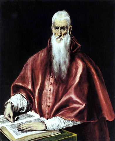  El Greco St Jerome as a Scholar - Hand Painted Oil Painting