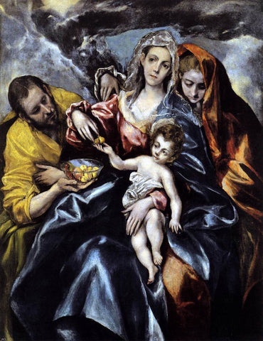  El Greco The Holy Family with St Mary Magdalen - Hand Painted Oil Painting