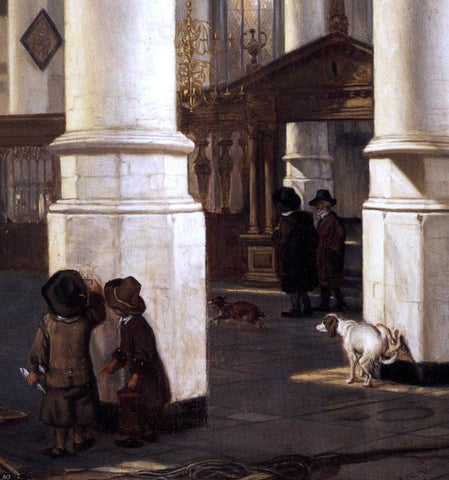  Emanuel De Witte Interior of the Oude Kerk, Delft (detail) - Hand Painted Oil Painting