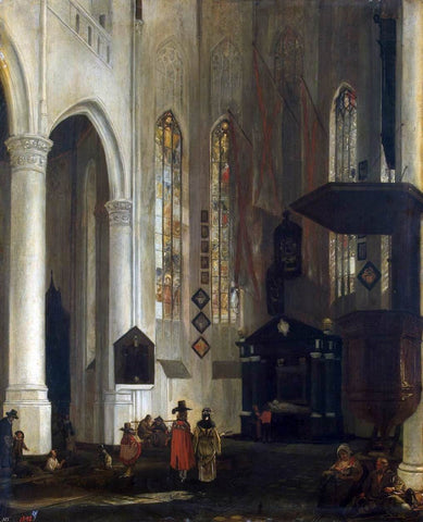  Emanuel De Witte Old Church in Delft - Hand Painted Oil Painting