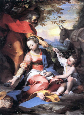  Federico Fiori Barocci Rest on the Flight to Egypt - Hand Painted Oil Painting