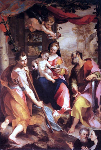 Federico Fiori Barocci Virgin and Child with Sts Simon and Jude (Madonna di San Simone) - Hand Painted Oil Painting