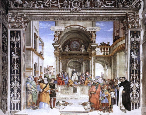  Filippino Lippi Triumph of St Thomas Aquinas over the Heretics - Hand Painted Oil Painting