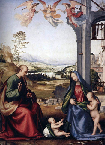  Fra Bartolomeo The Holy Family with St John the Baptist - Hand Painted Oil Painting