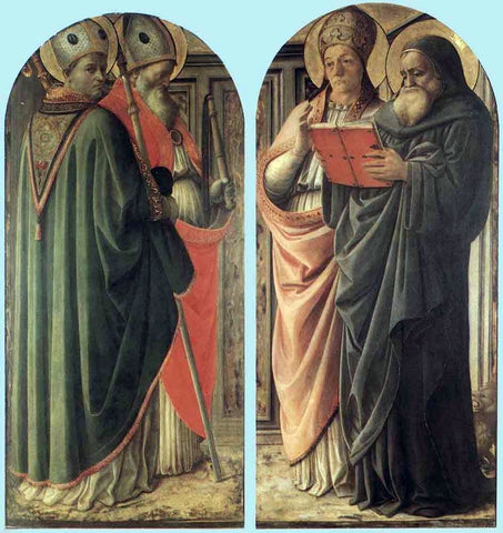  Fra Filippo Lippi The Doctors of the Church - Hand Painted Oil Painting
