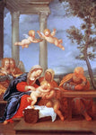  Francesco Albani Holy Family - Hand Painted Oil Painting