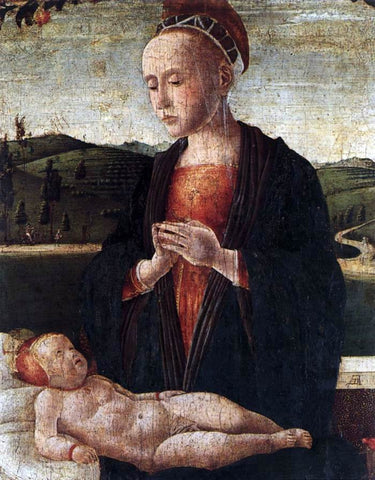  Francesco Benaglio Madonna and Child - Hand Painted Oil Painting