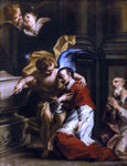  Francesco Caccianiga St Carlo Borromeo Tended by an Angel - Hand Painted Oil Painting