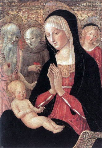  Francesco Di Giorgio Martini Madonna and Child with Saints and Angels - Hand Painted Oil Painting