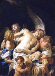  Francesco Trevisani Dead Christ Supported by Angels - Hand Painted Oil Painting