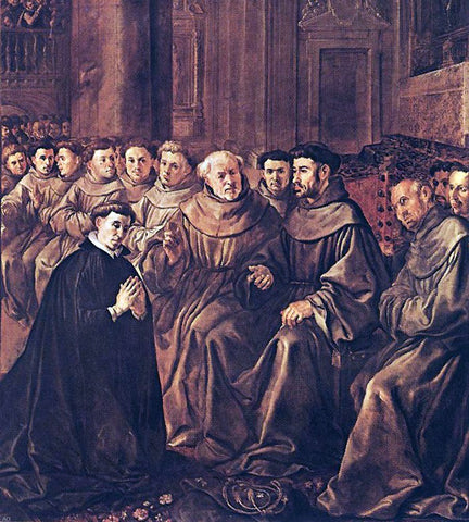  The Elder Francisco De Herrera St Bonaventure Joins the Franciscan Order - Hand Painted Oil Painting