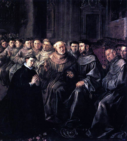  The Elder Francisco De  Herrera St Bonaventure Enters the Franciscan Order - Hand Painted Oil Painting