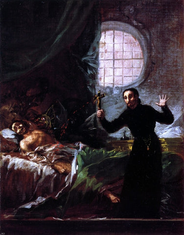  Francisco Jose de Goya Y Lucientes St Francis Borgia at the Deathbed of an Impenitent - Hand Painted Oil Painting