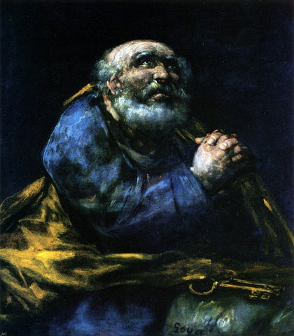  Francisco Jose de Goya Y Lucientes The Repentant Saint Peter - Hand Painted Oil Painting
