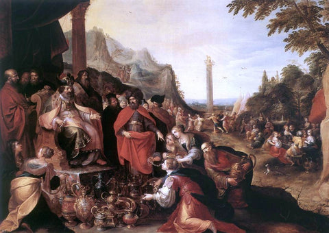 II Frans Francken Worship of the Golden Calf - Hand Painted Oil Painting