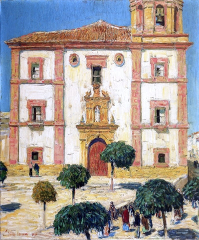  Frederick Childe Hassam Cathedral at Ronda - Hand Painted Oil Painting