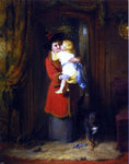  George Bernard ONeill Under the Mistletoe - Hand Painted Oil Painting