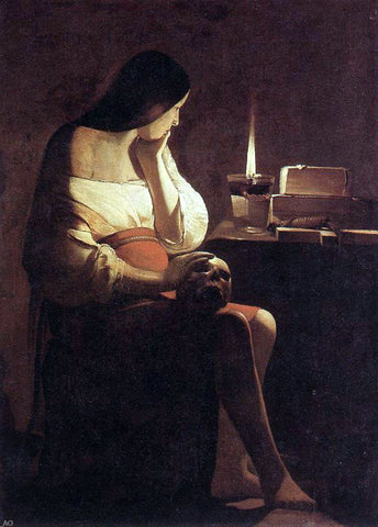  Georges De La Tour Magdalen of the night light - Hand Painted Oil Painting