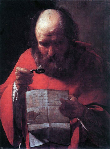  Georges De La Tour Saint Jerome Reading - Hand Painted Oil Painting
