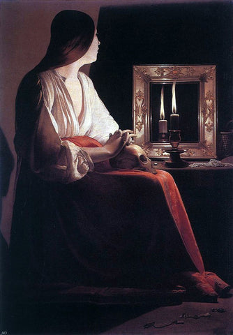  Georges De La Tour The Penitent Magdalen - Hand Painted Oil Painting
