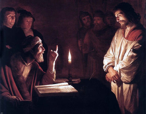  Gerrit Van Honthorst Christ before the High Priest (detail) - Hand Painted Oil Painting