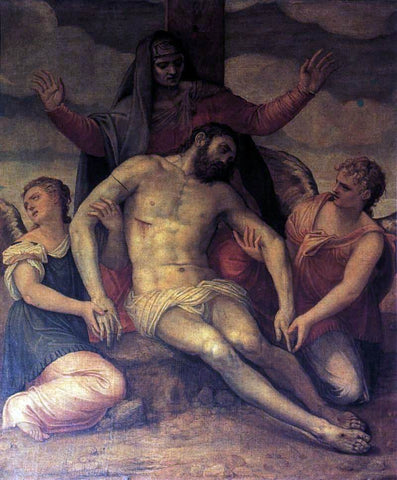  Gian Battista Zelotti Dead Christ - Hand Painted Oil Painting