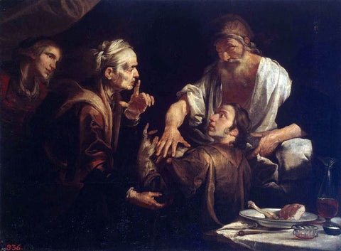  Gioacchino Assereto Isaac Blessing Jacob - Hand Painted Oil Painting