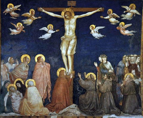  Giotto Di Bondone Crucifixion (North transept, Lower Church, San Francesco, Assisi) - Hand Painted Oil Painting